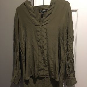 Banana Republic, Medium, Olive Silk Tunic